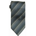 Stock Dotted Stripe Polyester Tie